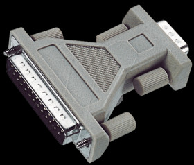 D-Sub adapter, 9-pin socket - 25-pin plug
