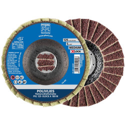 PFERD 44694212 POLIVLIES-FANS-PLATE 125mm universal Grinding 5pcs