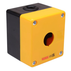 1 Way 22.5mm Push Button Enclosure PtecENC1Yellow