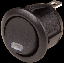 WS R13-112 LLAB Rocker switch, round, 1x ON - OFF, partially lit green