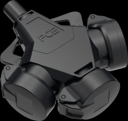 Type F earthing contact coupling - CEE 7/3, IP 44, black