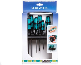 Zestaw wkrętaków, szczelinowych/krzyżowych-Phillips Recess, 6-częściowy z uchwytem SF-SL/PH SET 1212541