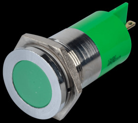 Q22F1CXXG12E Indicator LED, 12 V DC, 22 mm, FASTON, green/BrC