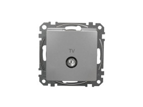 SEDNA DESIGN & ELEMENTS Gniazdo antenowe TV końcowe (4dB) srebrne aluminium SDD113471 SCHNEIDER ELECTRIC
