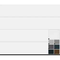 Brama garażowa segmentowa Renomatic/Hormann z napędem Supramatic E i szyną FS10-K - przetłoczenia L Planar. Wymiar 5000x2250mm.