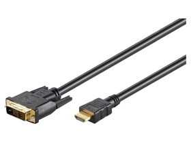 HDMI-DV020G.050 Kabel HDMI 1.4 DVI-D (18+1) wtyk,HDMI wtyk 5m czarny