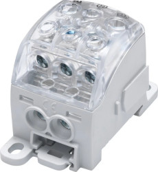 Blok rozdzielczy - uniwersalny Al/Cu SUB 220 (82060) SIMBLOCK szary 81650002