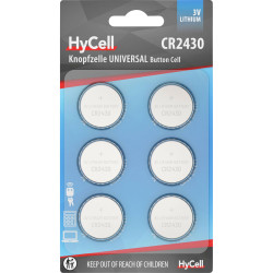 Hycell 1516-0248 Button Cell Cr2430 3V Lithium Non-Rechargeable Battery