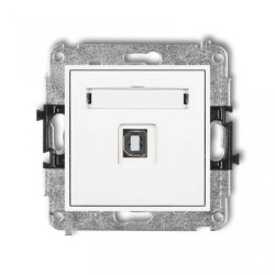 MINI Gniazdo pojedyncze USB-AB2.0 białe MGUSB-3