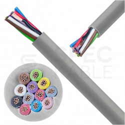 Kabel sterowniczy TECHNOTRONIK LIYY 12x0,25mm2 szary 300/300V olejoodporny linka Technokabel