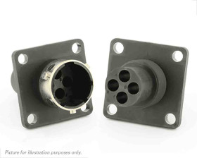 Złącze wielostykowe przemysłowe 4-pinowe Montaż na kołnierzu Wtyczka Souriau Sunbank by Eaton