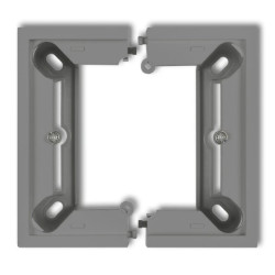 DECO Puszka natynkowa pojedyncza, składana DECO szary mat 27DPU-1