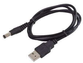 Przyłącze komputerowe USB A / wtyk DC 2,1mm, długość 1m