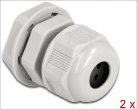 60380 Cable Gland PG9 for round cable with 4 cable entries gy 2 pcs