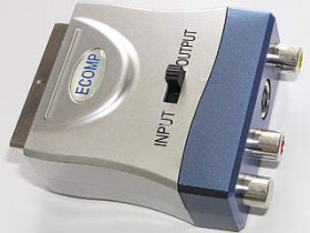 Przejście SCART(EURO) - 3xRCA przełączany HQ