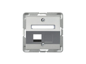 IMPRESJA Obudowa gniazda pojedyncze typu Keystone skośna srebro GPK-1YS/p/18 OSPEL