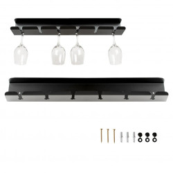 Metalowy wieszak na 6 kieliszków do wina