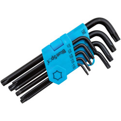 BlueSpot Tools 15305 Long Arm Ball End TORX Key Set of 9 (TX10-TX50)