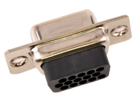Złącze D-Sub 15-pinowe Żeński Kątowe Montaż na panelu raster 1.98mm