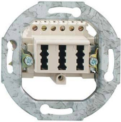 Gniazdo telefoniczne Rutenbeck TAE 3x6 NFN Up0 rw biały