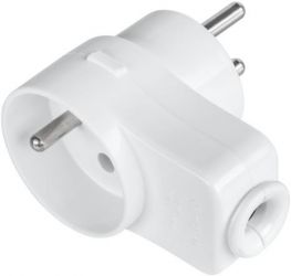 Wtyczka kÄtowa z gniazdem i uziemieniem WTG-10