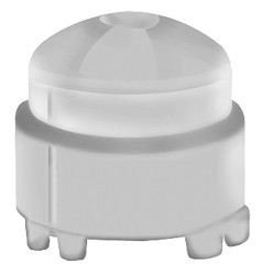 Klosz Fresnel, D 10.2mm, do użytku z Piroelektryczne czujnik podczerwieni Polietylen o wysokiej gęstości (HDPE) Okrągły