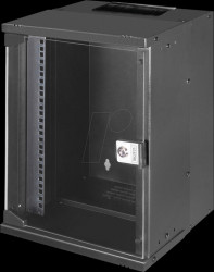 DN-49103 10" wall-mounted housing, Flatpack, 9U, 254mm depth, black