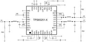 TPS65251-2 - 4.5-V to 18-V input, 3A/2A/2A output, Synchronous triple buck converter