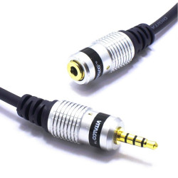 Kabel Jack 3,5 4-polowy 5m Wtyk-Gniazdo, VITALCO, przedłużacz