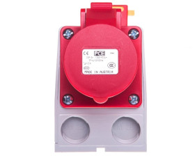Gniazdo KOMBI z rozłącznikiem 0-1 M25 16A 4P 400V czerwone IP44 914-6w