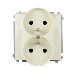 Gniazdo podwójne z/u beżowe BMGZ2M.01/12 Kontakt-Simon Basic