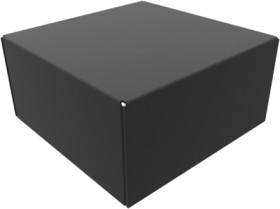 Steel enclosure, (L x W x H) 102 x 102 x 51 mm, black (RAL 9005), 1441-6BK3