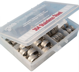 Zestaw opasek zaciskowych 32 Piece Stal nierdzewna Napęd ślimakowy, 9.5 → 12mm and 30 → 40mm Inside