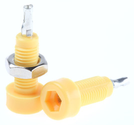 Gniazdo testowe Żeński Połączenie lutowane typ Złącze testowe Żółty 10A WIMA rozmiar 2mm