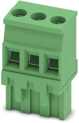 Socket header, 3 pole, pitch 5.08 mm, straight, green, 1792252