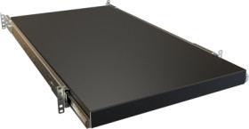 Sliding shelf, steel, (W x H x D) 480 x 68 x 711 mm, black, RSUS1931BK1