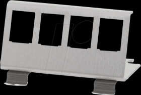 MP0074 Top-hat rail holder for 4 Keystone modules, stainless steel