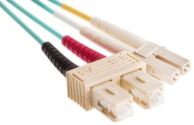 Kabel światłowodowy, średnica: 900μm, OM4 Wielomodowy, Niebieski, LC/SC