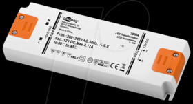 30004 LED transformer, 12 V DC, 1 - 50 W, slim