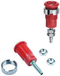 Gniazdo bananowe Żeński Połączenie lutowane typ Gniazdo bananowe Żółty 32A Staubli rozmiar 4 mm