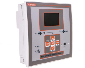 Sterownik układu SZR z zasilaniem 110-240VAC/12-24VDC i modułami EXP do kontroli 2 trójfazowych źródeł zasilania ATL610