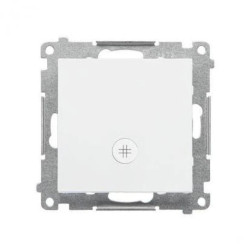 Simon 55 Łącznik krzyżowy z podświetleniem LED – piktogram schody (moduł) 10 AX, 250 V~, szybkozłącza Biały mat TW7L.01/111