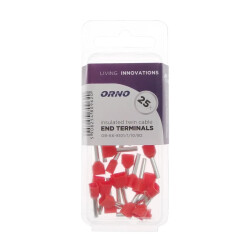 Tulejka kablowa podwójna izolowana 1mm² 10mm - końcówka tulejkowa miedziana, blister 25szt