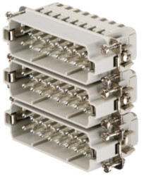 Pin contact insert, 5, 16 pole, equipped, tension clamp connection, with PE contact, 1896850000