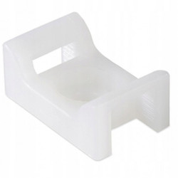 Podstawki montażowe przykręcane 22x16mm białe Elcan 20szt. do opasek zaciskowych