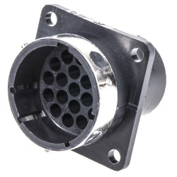 Złącze wielostykowe przemysłowe 19-pinowe, panelowe Gniazdo ITT Cannon