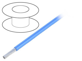 3050 BL005 Przewód na rolce o długości 30,5m linka Cu, 300V PVC niebieski 24 AWG