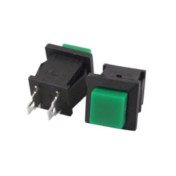 PRZYCISK PBS-14AG BISTABILNY ZIELONY 1A 250V KWADRATOWY ZATRZASK