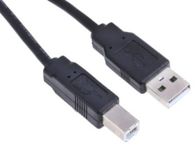 Kabel USB, dł. 0.5m, kolor: Czarny