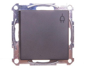 Merten System M Gniazdo pojedyncze Schuko 16A IP20 z klapką antracyt MTN2311-0414